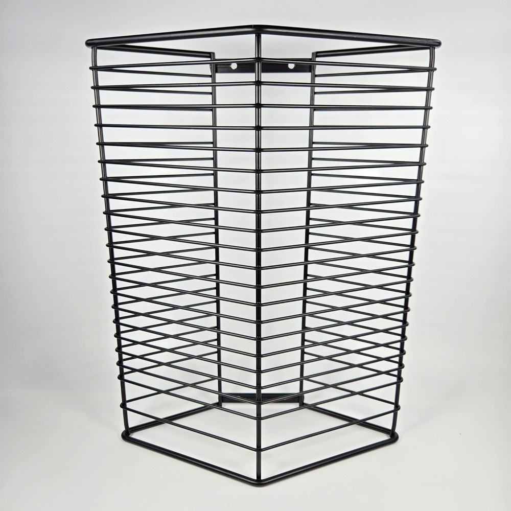 Black‎ Metal Wire CD Storage Rack Wall Mount or Freestanding Media Tower 48 Disc